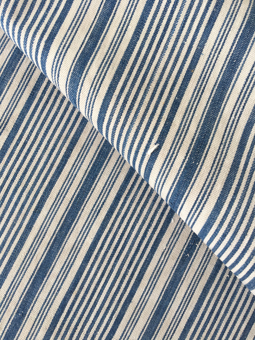Ticking cover in raw blue and white stripes. Finland c.1900 - 51×90 cm