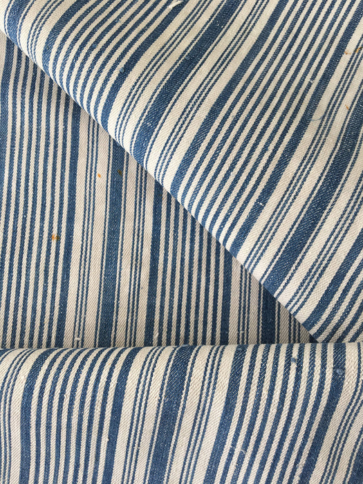Ticking cover in raw blue and white stripes. Finland c.1900 - 51×90 cm
