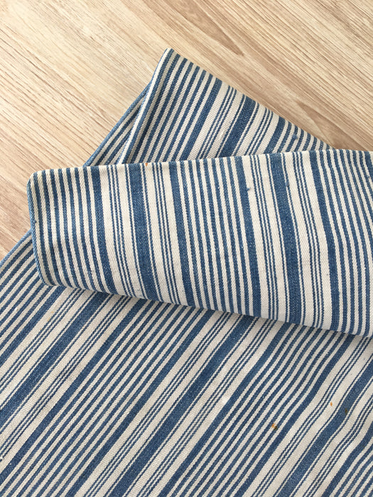 Ticking cover in raw blue and white stripes. Finland c.1900 - 51×90 cm