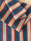 Cover in multicolor striped ticking blue, red, white. A treasure. Finland c.1900