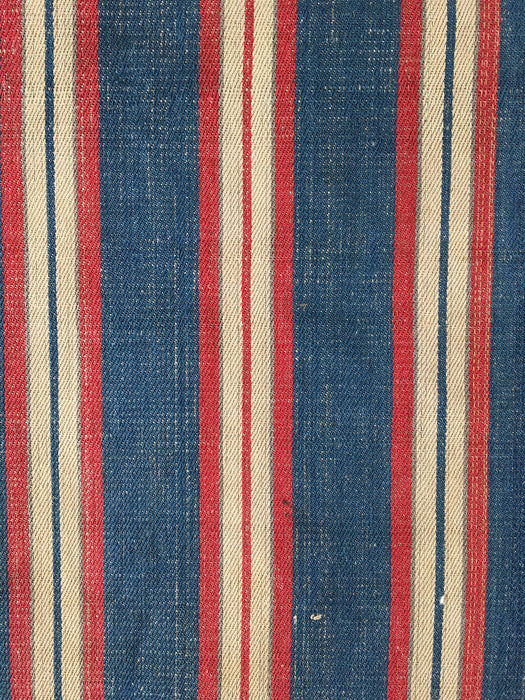 Cover in multicolor striped ticking blue, red, white. A treasure. Finland c.1900