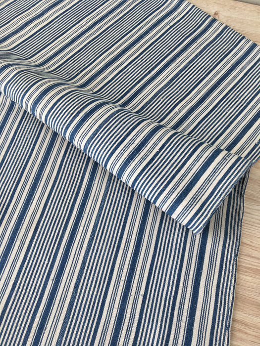 Ticking cover in stripes indigo blue and off-white. Very rare. Finland c.1900