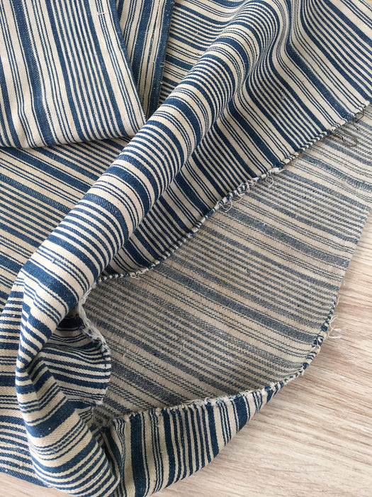 Ticking cover in stripes indigo blue and off-white. Very rare. Finland c.1900