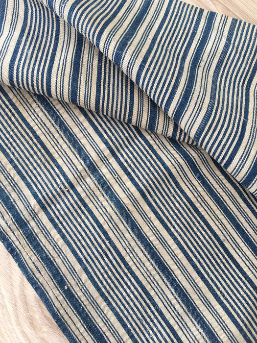 Ticking cover in stripes indigo blue and off-white. Very rare. Finland c.1900