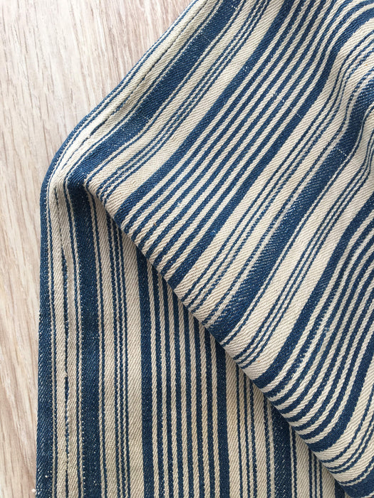 Ticking cover in stripes indigo blue and off-white. Very rare. Finland c.1900