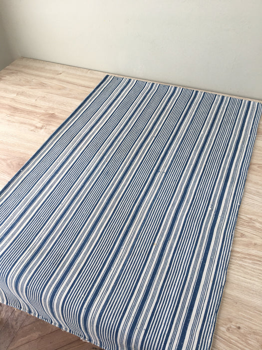 Ticking cover in stripes indigo blue and off-white. Very rare. Finland c.1900