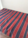 Finnish ticking in red and blue stripes. Extraordinary. Rustic. c.1900 - 55 cm × 3 meters (2 pieces avail.)