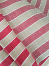 Finnish ticking in tan, red, and white stripes. c.1930 - 94 cm × 3 meters (9 m avail.)