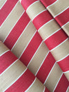 Finnish ticking in tan, red, and white stripes. c.1930 - 94 cm × 3 meters (9 m avail.)