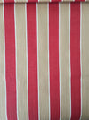 Finnish ticking in tan, red, and white stripes. c.1930 - 94 cm × 3 meters (9 m avail.)