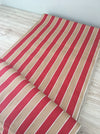 Finnish ticking in tan, red, and white stripes. c.1930 - 94 cm × 3 meters (9 m avail.)