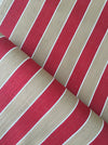 Finnish ticking in tan, red, and white stripes. c.1930 - 94 cm × 3 meters (9 m avail.)