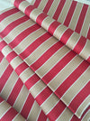 Finnish ticking in tan, red, and white stripes. c.1930 - 94 cm × 3 meters (9 m avail.)