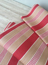 Finnish ticking in tan, red, and white stripes. c.1930 - 94 cm × 2.5 meters (5 m avail.)
