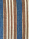 Finnish ticking cover in denim blue and brown stripes. c.1910 very antique and precious - 53×87 cm
