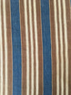 Finnish ticking cover in denim blue and brown stripes. c.1910 very antique and precious - 53×87 cm