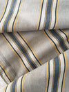 Finnish ticking cover in grey, white, and yellow stripes. c.1900 very antique and precious - 49×90 cm