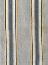 Finnish ticking cover in grey, white, and yellow stripes. c.1900 very antique and precious - 49×90 cm