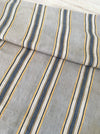 Finnish ticking cover in grey, white, and yellow stripes. c.1900 very antique and precious - 49×90 cm