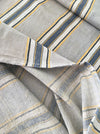 Finnish ticking cover in grey, white, and yellow stripes. c.1900 very antique and precious - 49×90 cm