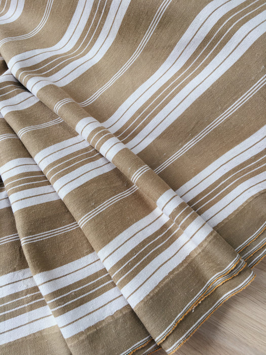 Brown striped ticking. France c.1900 - 4.3 meters