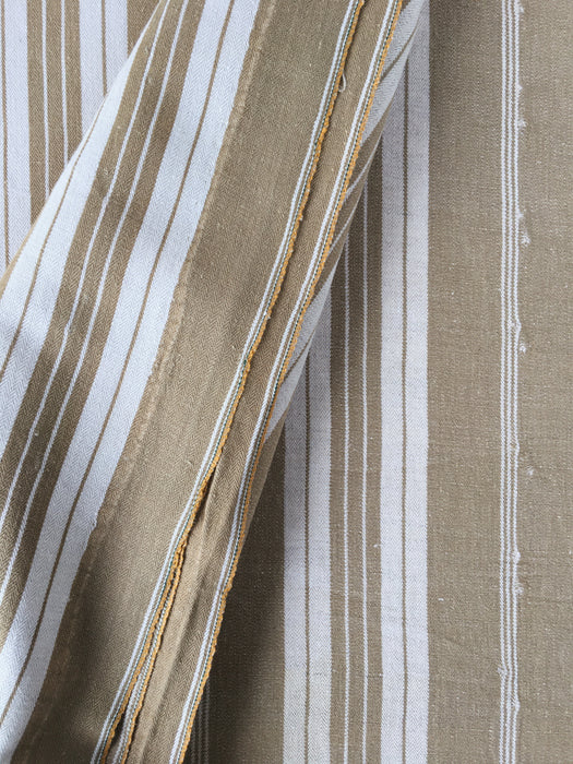 Brown striped ticking. France c.1900 - 4.3 meters