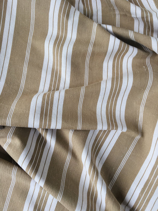 Brown striped ticking. France c.1900 - 4.3 meters