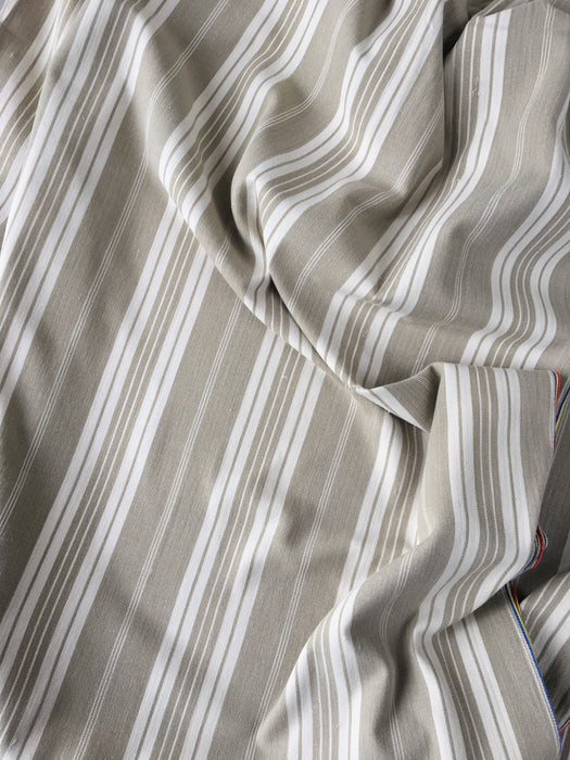 Gray and ecru striped ticking. France c.1900 - 4.1 meters