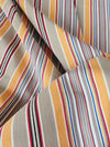 Cheerful ticking in yellow, beige, red, white stripes. Spain c.1950 - Lot of 2 pieces