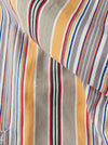 Cheerful ticking in yellow, beige, red, white stripes. Spain c.1950 - Lot of 2 pieces