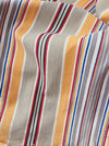 Cheerful ticking in yellow, beige, red, white stripes. Spain c.1950 - Lot of 2 pieces