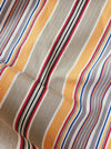 Cheerful ticking in yellow, beige, red, white stripes. Spain c.1950 - Lot of 2 pieces