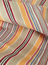 Cheerful ticking in yellow, beige, red, white stripes. Spain c.1950 - Lot of 2 pieces