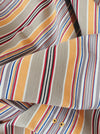 Cheerful ticking in yellow, beige, red, white stripes. Spain c.1950 - Lot of 2 pieces