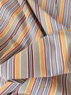 Cheerful ticking in yellow, beige, red, white stripes. Spain c.1950 - Lot of 2 pieces