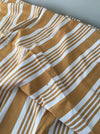 DISTRESSED - Yellow striped ticking. Spain c.1900 - Lot of 2 pieces