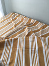 DISTRESSED - Yellow striped ticking. Spain c.1900 - Lot of 2 pieces