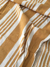 DISTRESSED - Yellow striped ticking. Spain c.1900 - Lot of 2 pieces