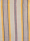 Colorful striped ticking in yellow, beige, red, white. Spain c.1950 - Lot of 5 pieces