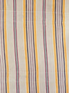 Colorful striped ticking in yellow, beige, red, white. Spain c.1950 - Lot of 5 pieces