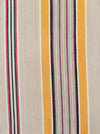 Colorful striped ticking in yellow, beige, red, white. Spain c.1950 - Lot of 5 pieces