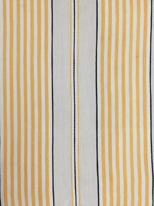 Yellow and gray striped ticking. Spain c.1950 - Lot of 2 pieces