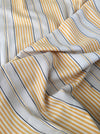 Yellow and gray striped ticking. Spain c.1950 - Lot of 2 pieces
