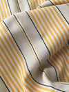 Yellow and gray striped ticking. Spain c.1950 - Lot of 2 pieces