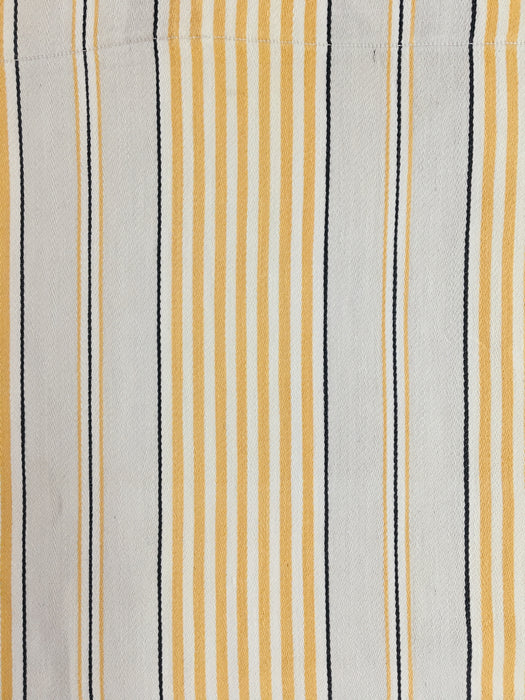 Yellow and gray striped ticking. Spain c.1950 - Lot of 2 pieces