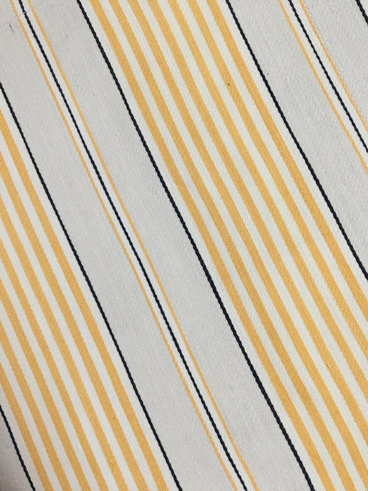 Yellow and gray striped ticking. Spain c.1950 - Lot of 2 pieces