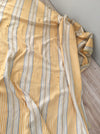 Yellow and gray striped ticking. Spain c.1950 - Lot of 2 pieces