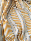 Yellow and gray striped ticking. Spain c.1950 - Lot of 2 pieces