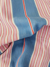 Fun mix of blue, pink and red stripes ticking. Spain c.1940 - Lot of 2 pieces