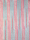 DISTRESSED - Pink and blue striped ticking. Spain c.1900 - Lot of 2 pieces